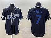 Men's Los Angeles Dodgers #7 Blake Snell Black 2024 World Series Champions Cool Base Stitched Jersey,baseball caps,new era cap wholesale,wholesale hats